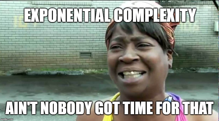 Exponential complexity meme